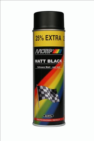 MOTIP Universeel Rally Spuitbus 500 ml Zwart mat