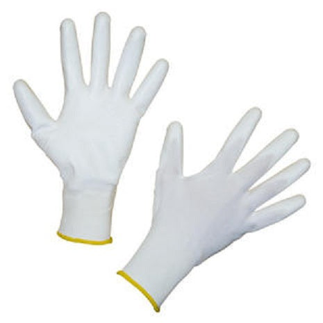NYLON HANDSCHOEN PU GECOAT WIT