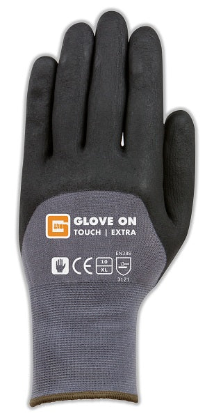TOUCHEXTRA HANDSCHOEN NYLON MET 3/4 NITRILE GECOAT GRIJS