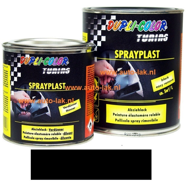 Dupli Color Sprayplast Zwart Glans